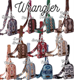 Wrangler Aztec Print Sling Crossbody Belt Bag - Various