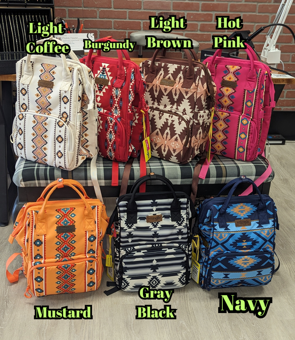 Wrangler Aztec Diaper Bag Backpack - Various