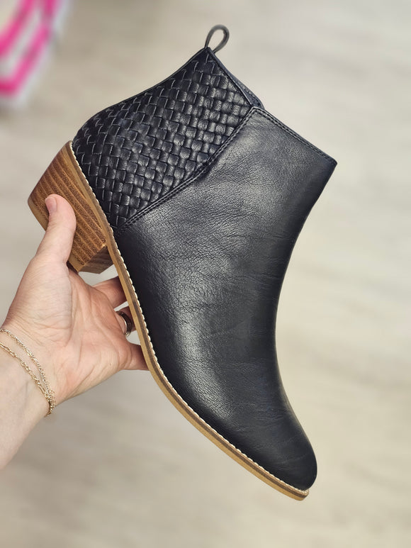 Corkys Half N Half Woven Boot in Black