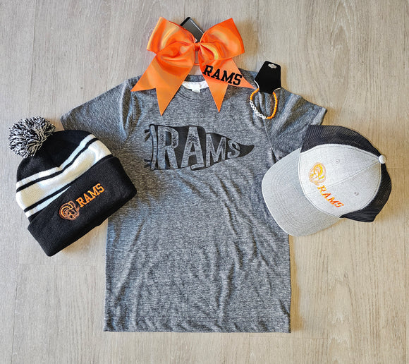 Youth Vintage Rams Pennant Gray Tee