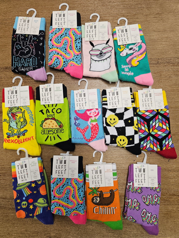 Two Left Feet Kids Crazy Socks - Various Styles + Sizes