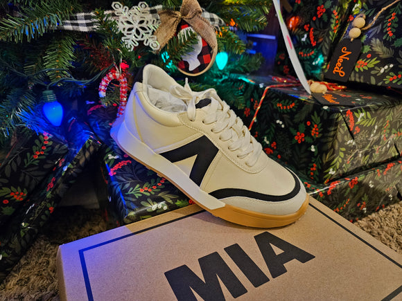 MIA Town Sneaker in Ivory + Black