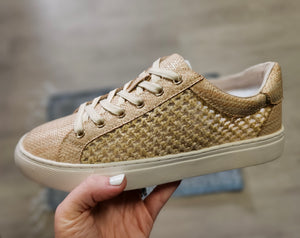 Corkys Keep Scrolling Natural Sneaker with Open Air Weave