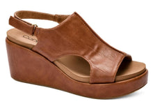 Load image into Gallery viewer, Corkys Carley Wedge in Full Tobacco with Corkys Comfort Insole
