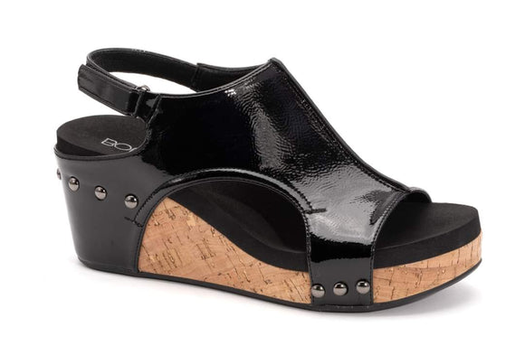 Corkys Carley Wedge - Black Patent