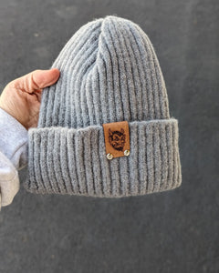 Retro Blue Devil Soft Gray  Beanie