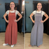 Lightweight Wide Leg Overall - Various