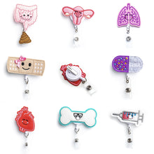 Load image into Gallery viewer, Felt Badge Reels with alligator clip
