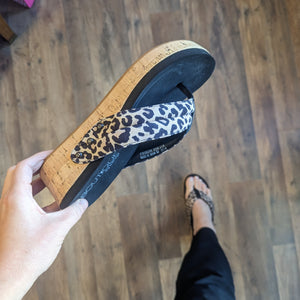 Corkys Wish Comfort Wedge Leopard