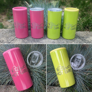 Retired Hot Girl Engraved Slim Can Cooler/Tumbler Combo