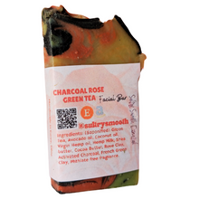 Load image into Gallery viewer, Charcoal Rose Green Tea Facial Bar
