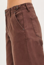 Load image into Gallery viewer, Risen Wide Leg Jean with Adjustable Waist in Chocolate Brown
