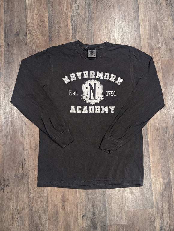 Long Sleeve Spooky Never Academy Unisex Comfort Wash