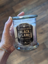 Load image into Gallery viewer, Black Flame Halloween Candle 9oz Paraffin Wax Candles
