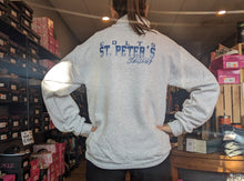 Load image into Gallery viewer, Unisex Distressed St. Peter&#39;s School Quarter Zip - Ash Gray
