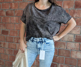 Mineral Washed Boxy Crop Top - Various