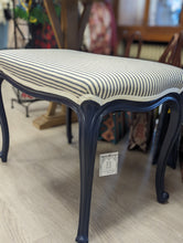 Load image into Gallery viewer, Blue Ticking stool
