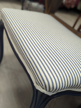 Load image into Gallery viewer, Blue Ticking stool
