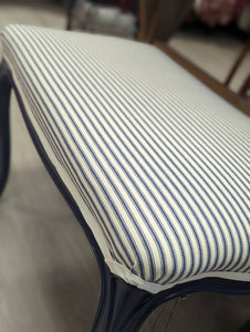 Blue Ticking stool