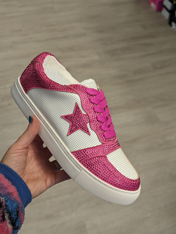 Corkys Legendary Sneaker in Fuchsia + White - Valentine Edition