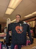 Orange + Black Printed Rams Hoodie - Adult - Various