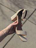 Corkys One in a Melon Low Heel in Raffia