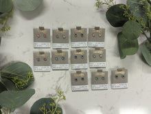 Load image into Gallery viewer, Concepts Colorful Classic Studs - Flowers - 24kt Gold + Surgical Stainless Steel
