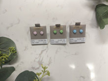 Load image into Gallery viewer, Concepts Colorful Classic Studs - Flowers - 24kt Gold + Surgical Stainless Steel
