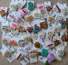 Load image into Gallery viewer, Embroidered Badge Reels with alligator clip
