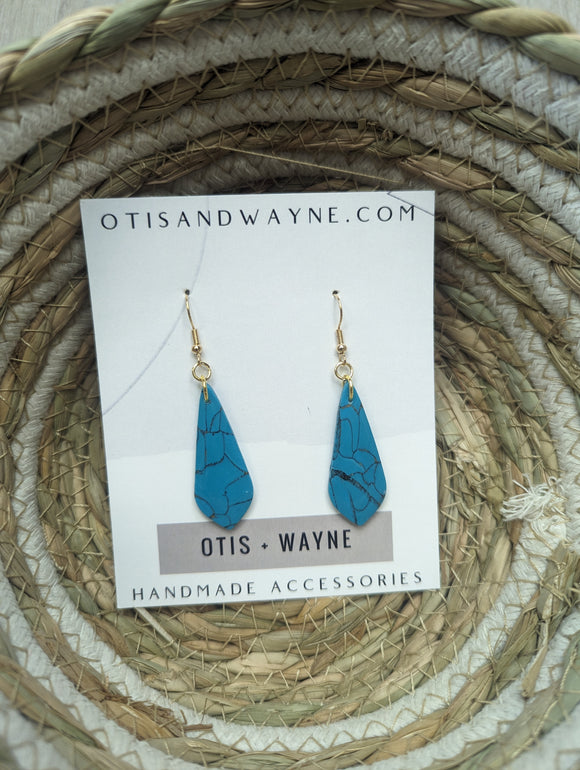 Turquoise Marble Dangles