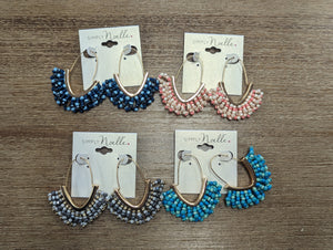 Simply Noelle Gold Beaded Statement Dangles