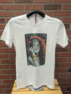 Janis Retro Unisex Tee in White