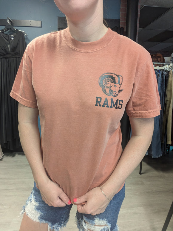 Rams Comfort Colors Tee in Yam Orange