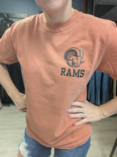 Load image into Gallery viewer, Rams Comfort Colors Tee in Yam Orange
