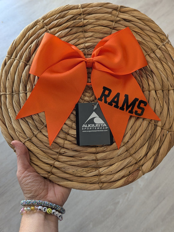 Orange + Black Rams Cheer Bow