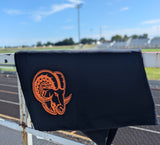 Ram Head Black + Orange Stadium Blanket