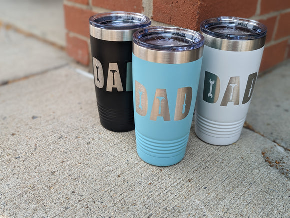 20 oz Engraved Dad Tool Tumbler