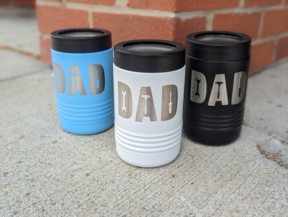 Laser Engraved Stainless Steel Dad Tool Can Cooler