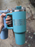 Emotional Support Tumbler 40 Oz Handle Tumbler Dupe