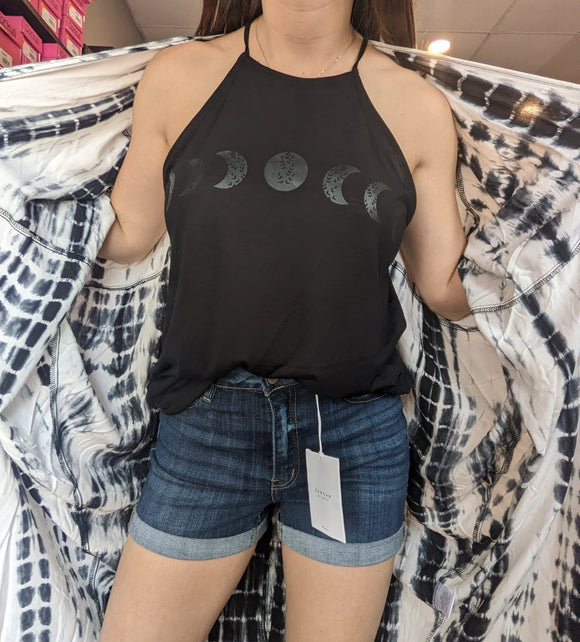 Blacked Out Moon Phase Rocker Tank