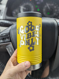 Good Vibes Only Slim Can Cooler