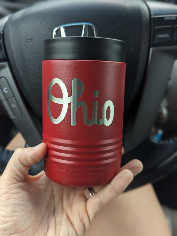 Ohio Laser Engraved Can Cooler