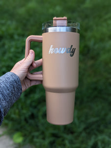 Howdy 40 Oz Handle Tumbler Dupe