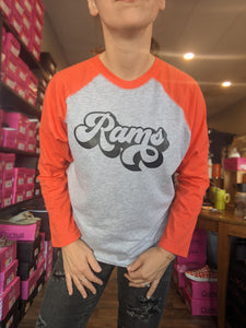 Retro Rams Baseball Tee - Adult + Youth