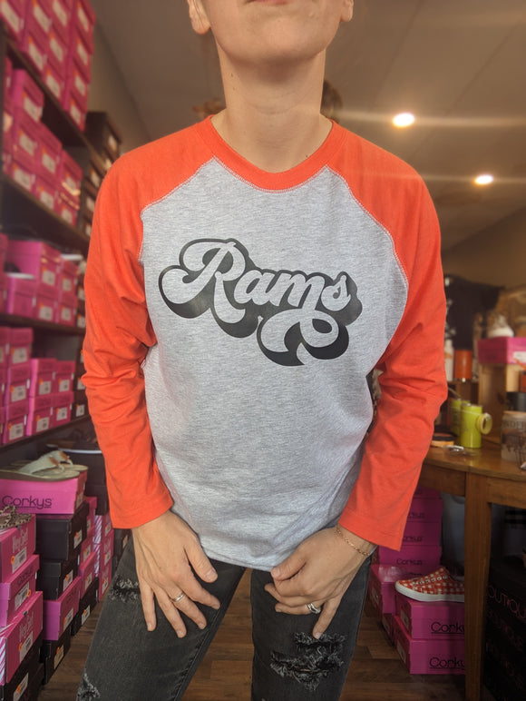 Retro Rams Baseball Tee - Adult + Youth