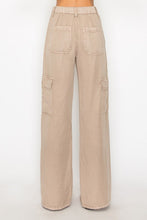 Load image into Gallery viewer, Risen Taupe Wide Leg Cargo Pant - Tencel Material
