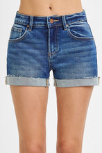 Load image into Gallery viewer, Risen Low Rise Cuffed Shorts in Medium Wash
