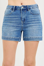 Load image into Gallery viewer, Risen High Rise Trouser Hem Shorts in Medium Wash - Plus + Reg
