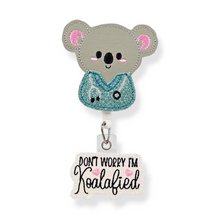 Load image into Gallery viewer, Embroidered Badge Reels with alligator clip
