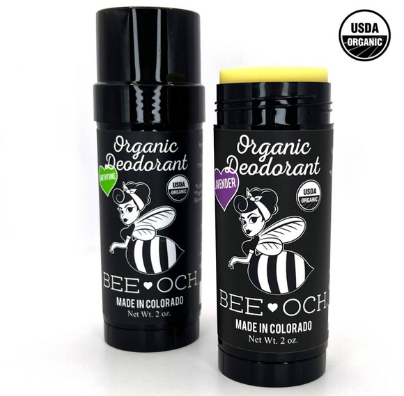 BEE-OCH Organics Certified Organic Deodorant - Baking Soda + Aluminum FREE